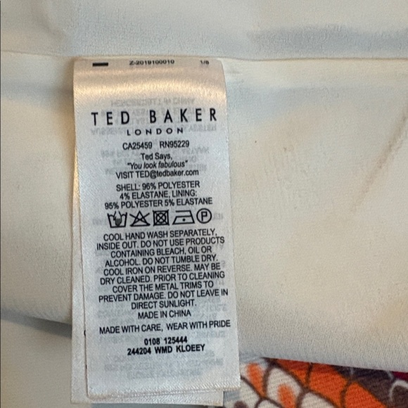 Ted Baker Floral Halter Dress with Pink Straps NWOT - Picture 14 of 16